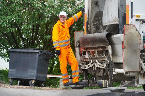 Efficient waste clearance process at a building site